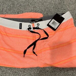 NWT Hurley orange white board swim shorts